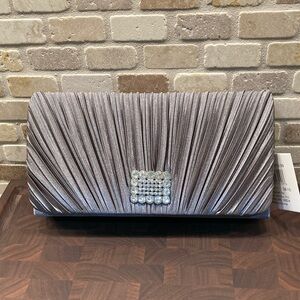NWT Silver Clutch